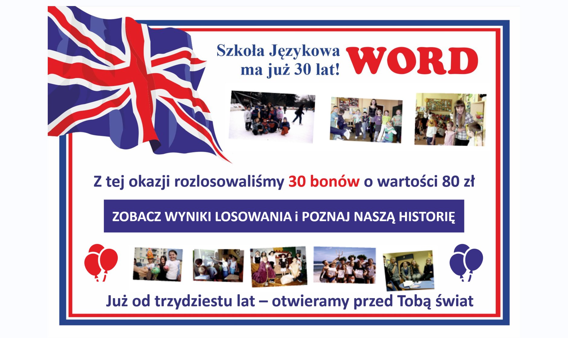 Historia Szkoły Word - wyniki losowania bonów
