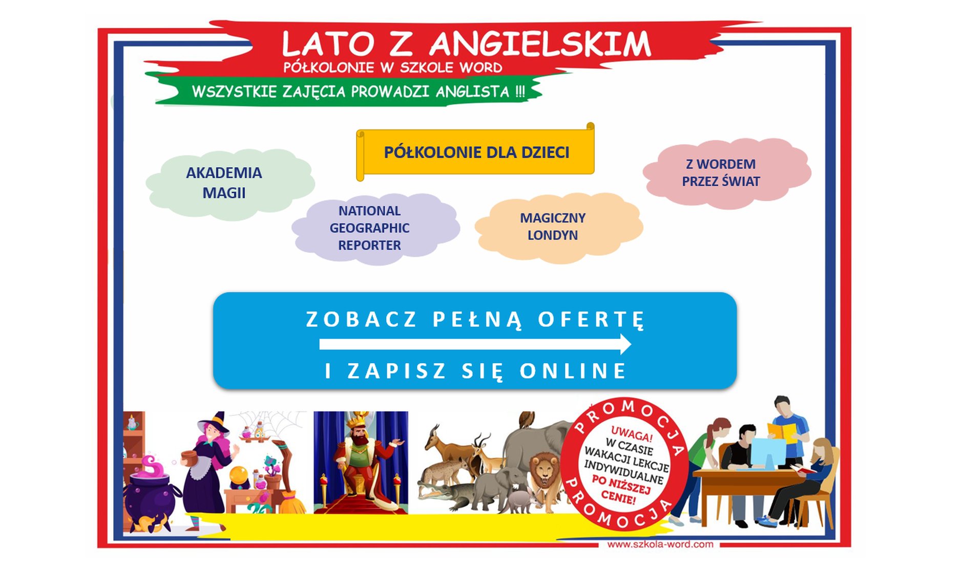 Lato z angielskim 2025 w Szkole Word!
