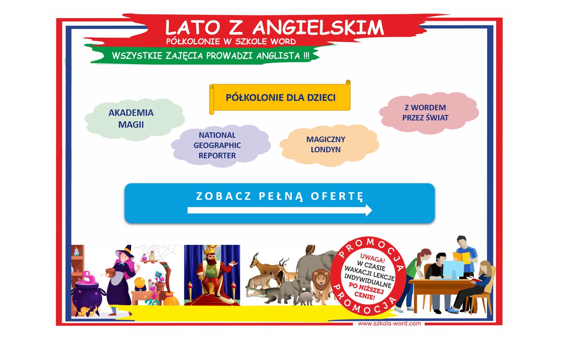 Lato z angielskim 2025 w Szkole Word!
