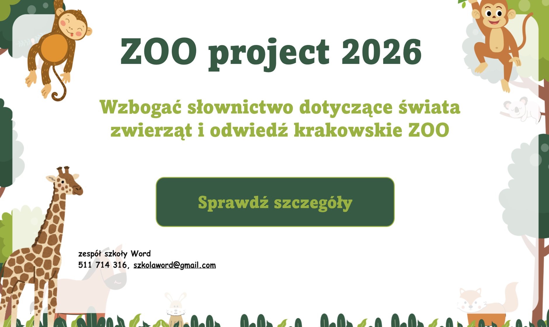 Zoo projekt 2026