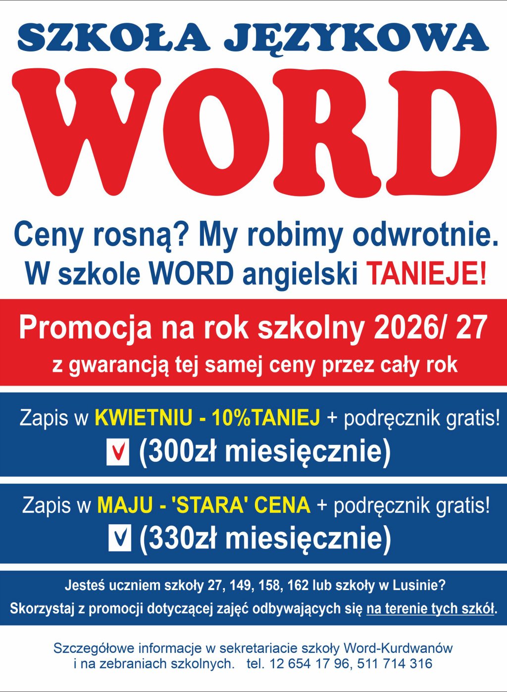 Promocja W szkole Word angielski TANIEJE! + Podręcznik gratis