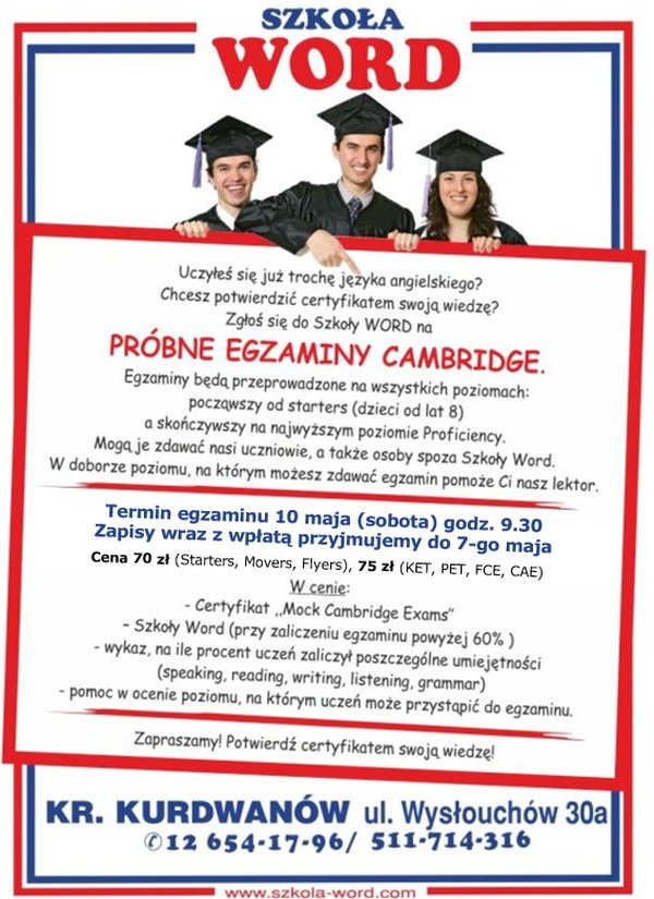 Próbne egzaminy Cambridge