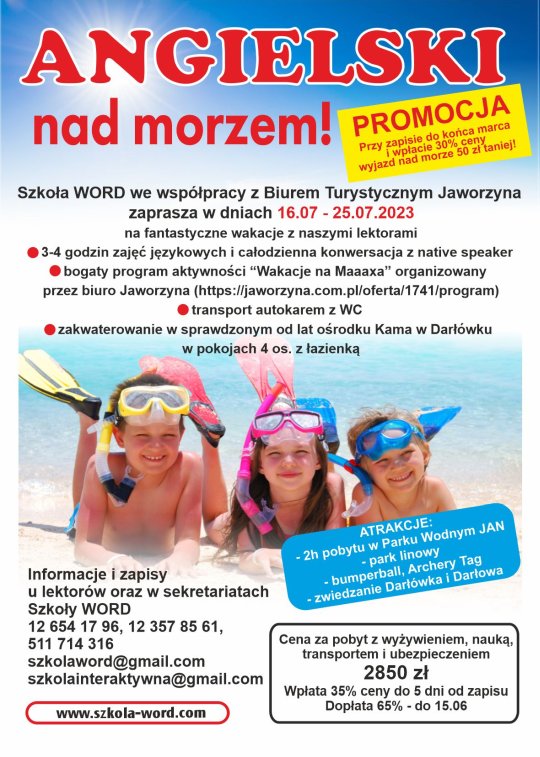 Angielski nad morzem 2023!
